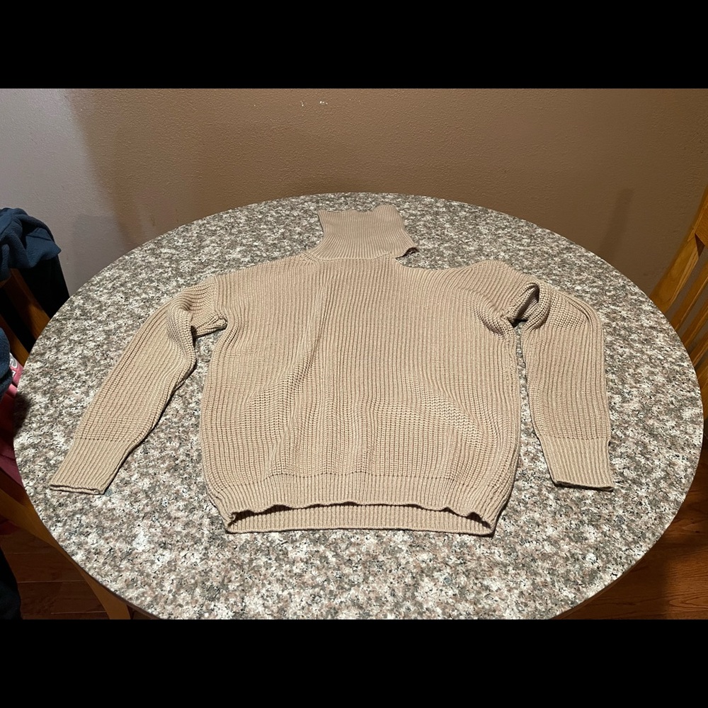 Open shoulder sweater
